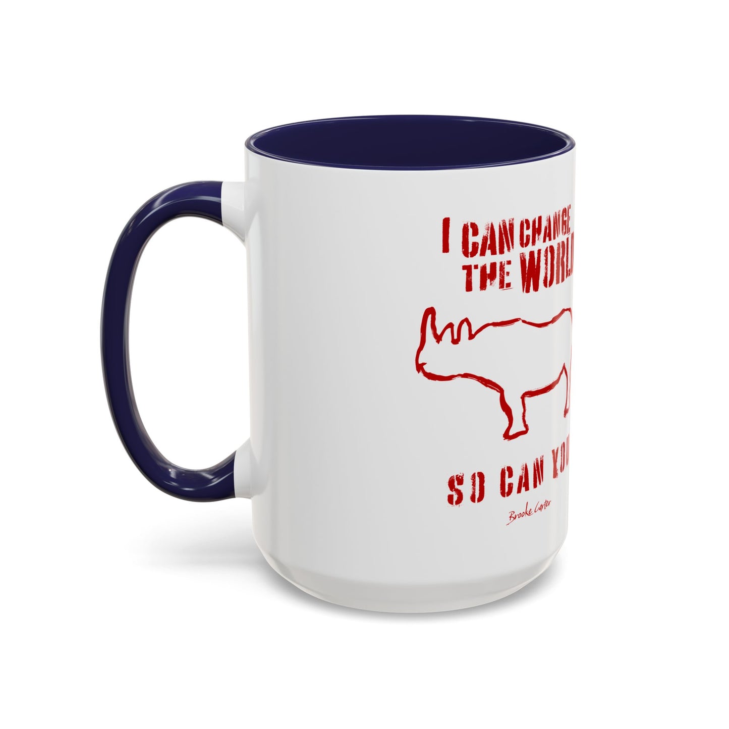'I can change the world' (rhino) mug