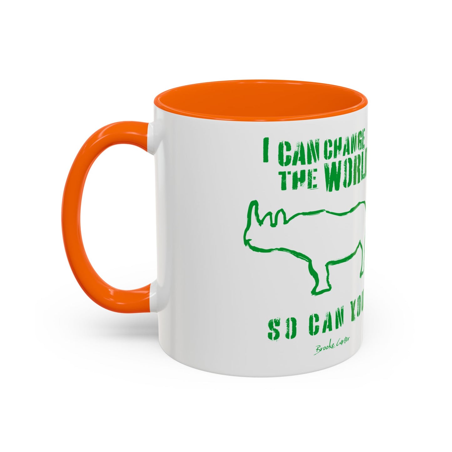'I can change the world' (rhino) mug