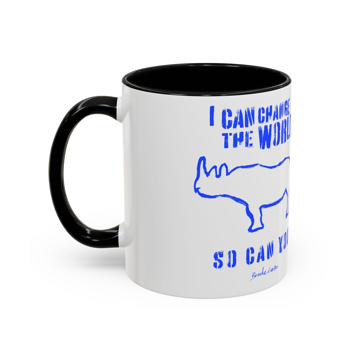 'I can change the world' (rhino) mug