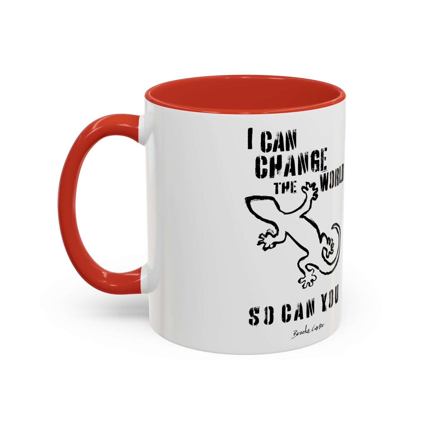 'I can change the world' (gecko) mug