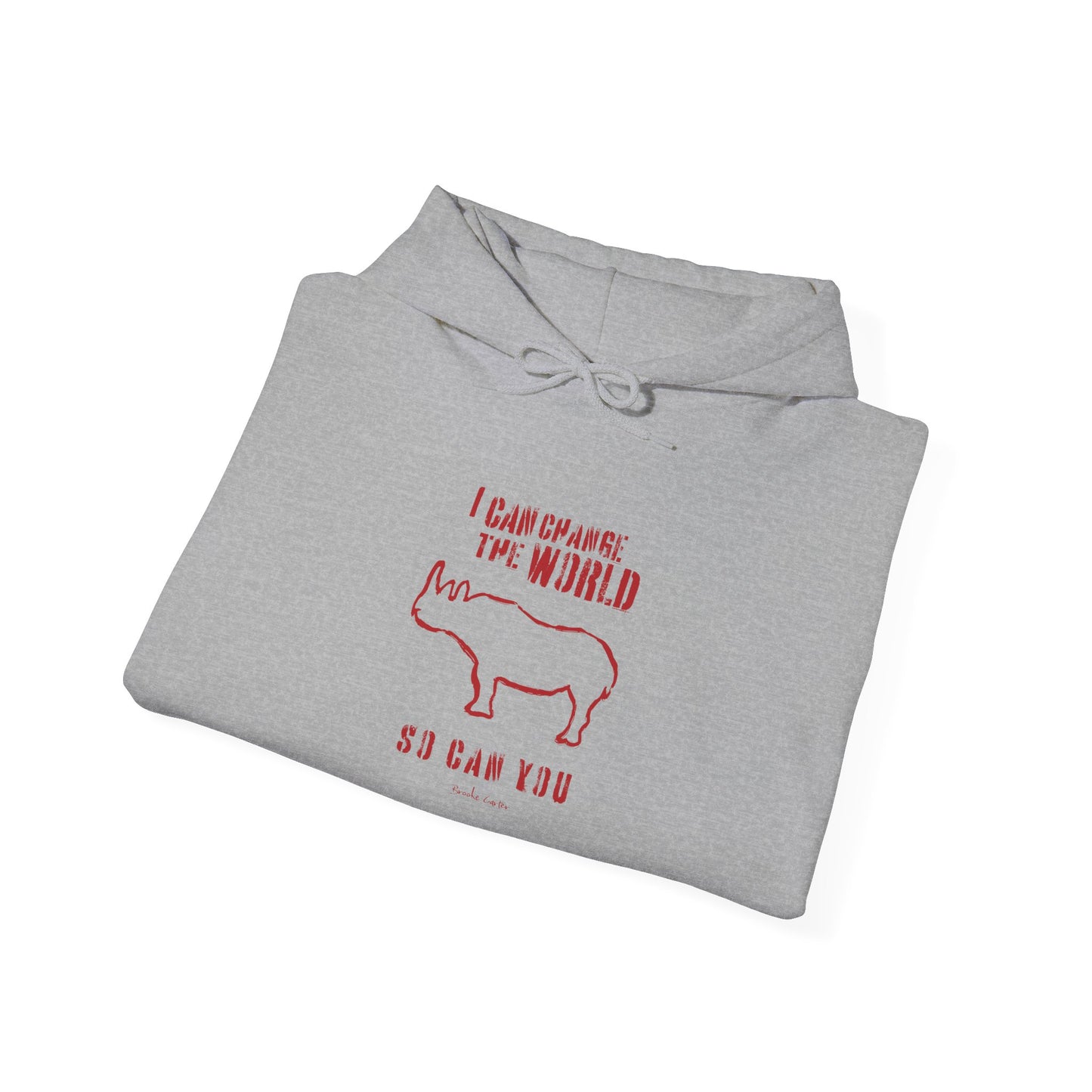 'I can change the world' (rhino) hoodie