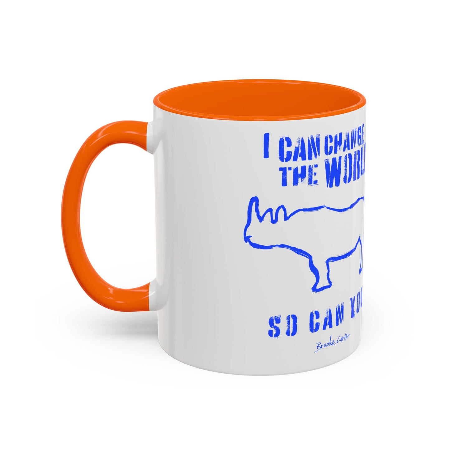 'I can change the world' (rhino) mug
