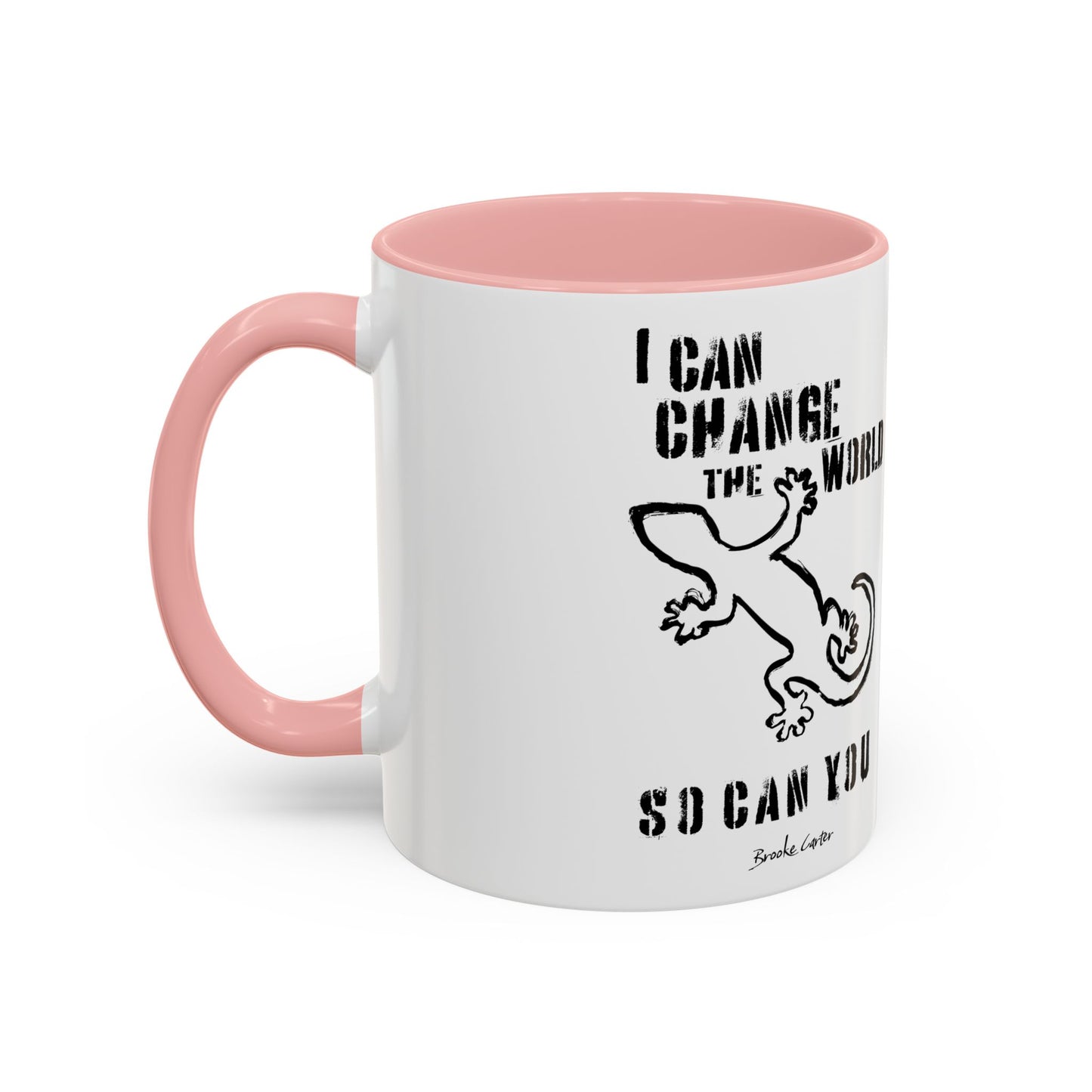 'I can change the world' (gecko) mug
