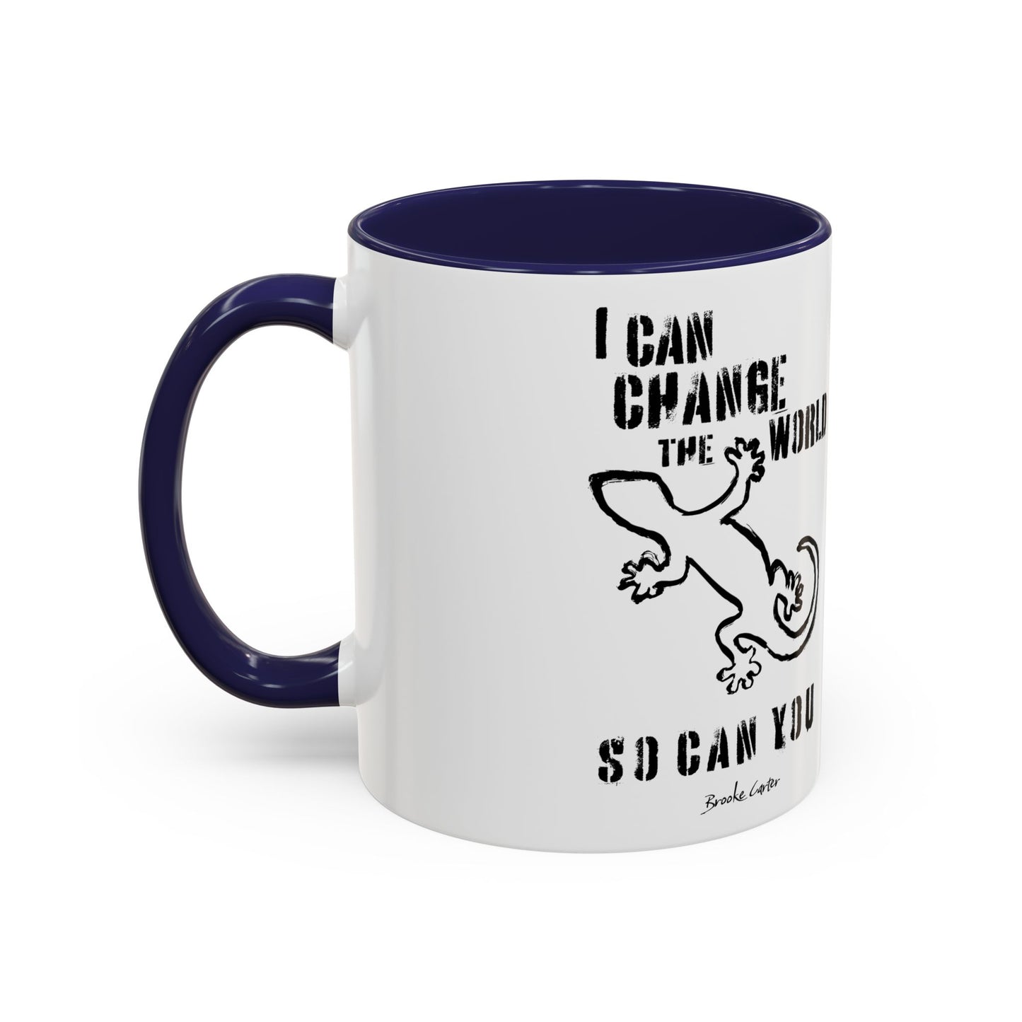 'I can change the world' (gecko) mug