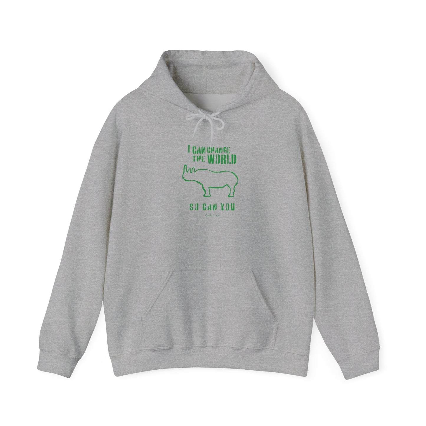 'I can change the world' (rhino) hoodie