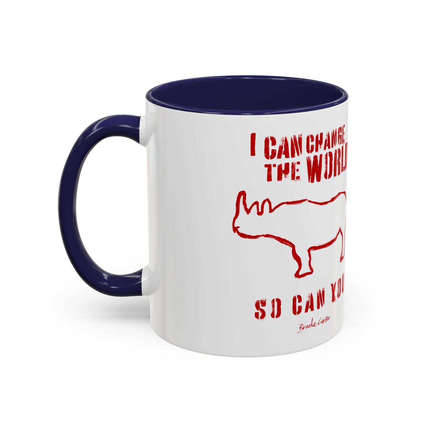 'I can change the world' (rhino) mug