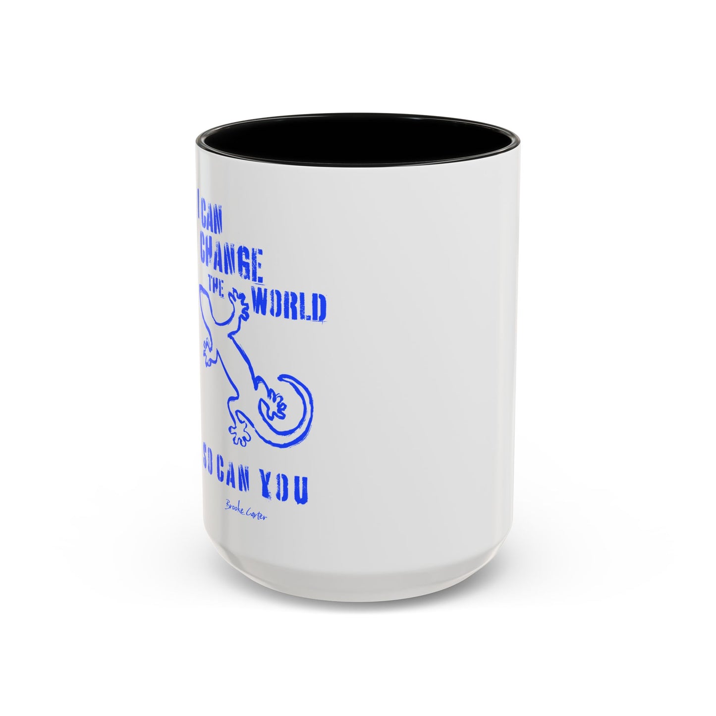 'I can change the world' (gecko) mug