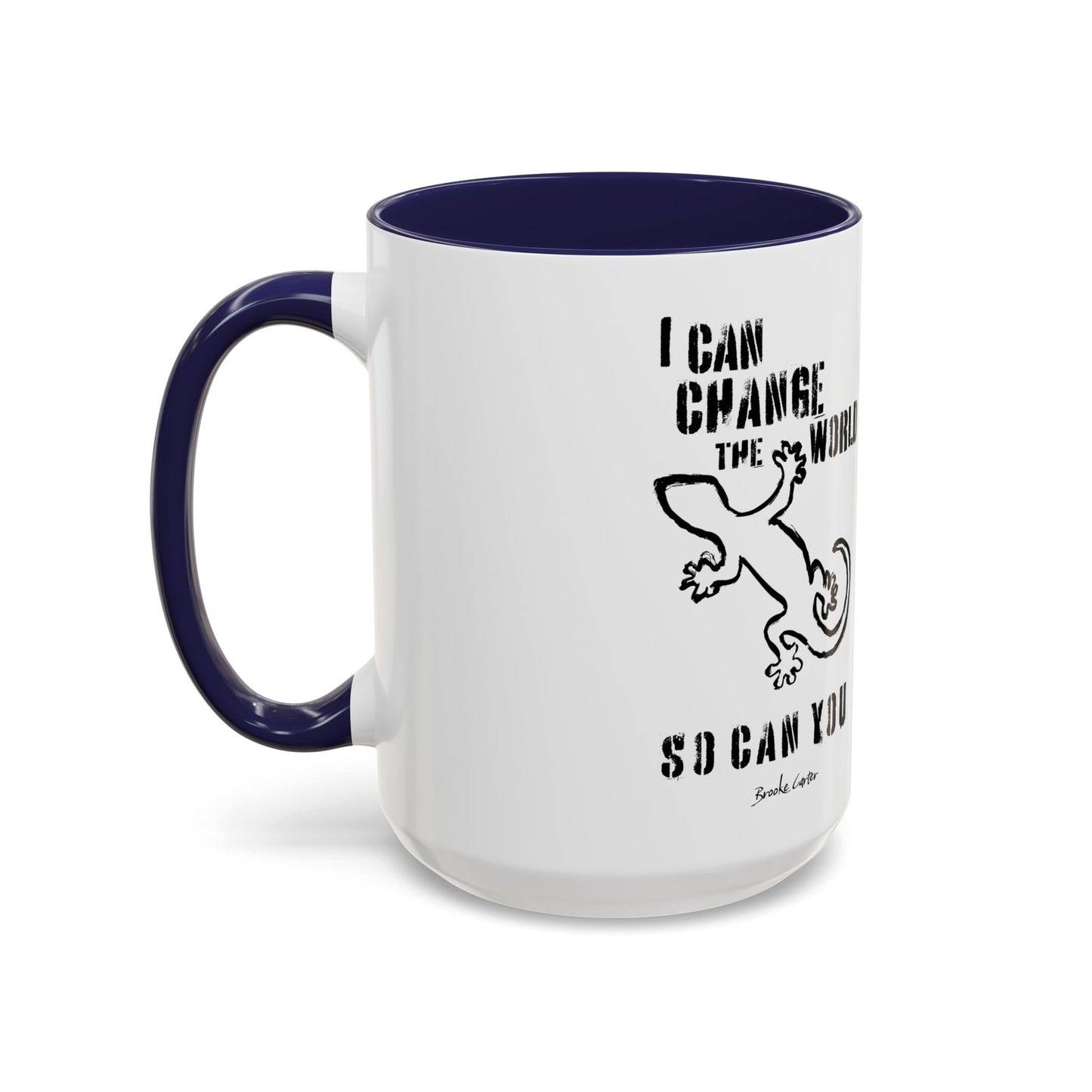 'I can change the world' (gecko) mug