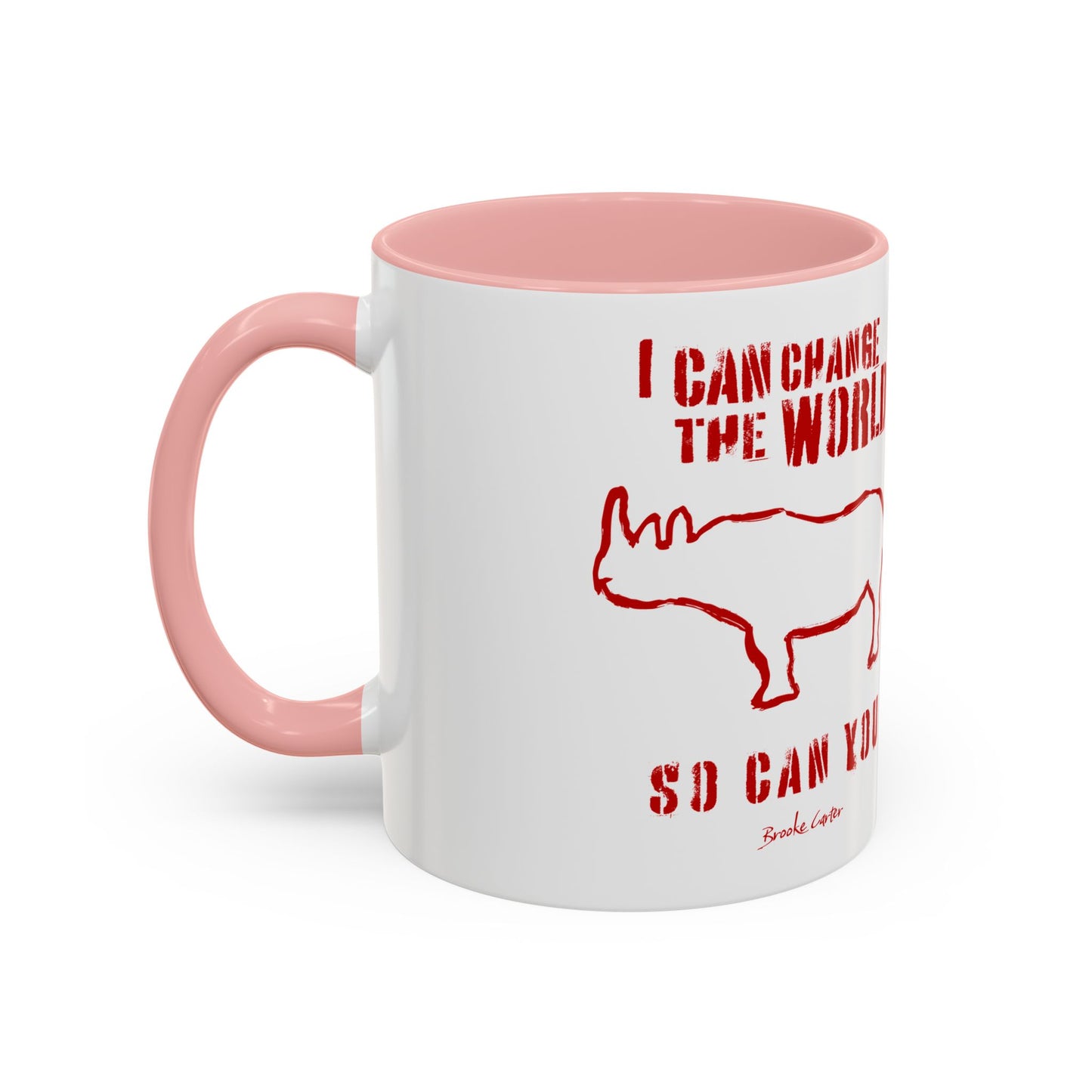 'I can change the world' (rhino) mug