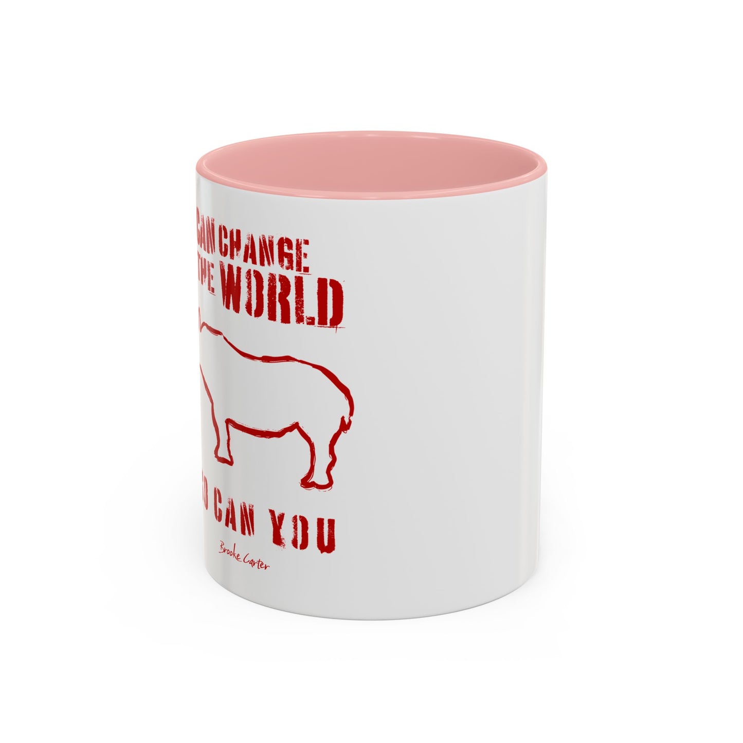 'I can change the world' (rhino) mug