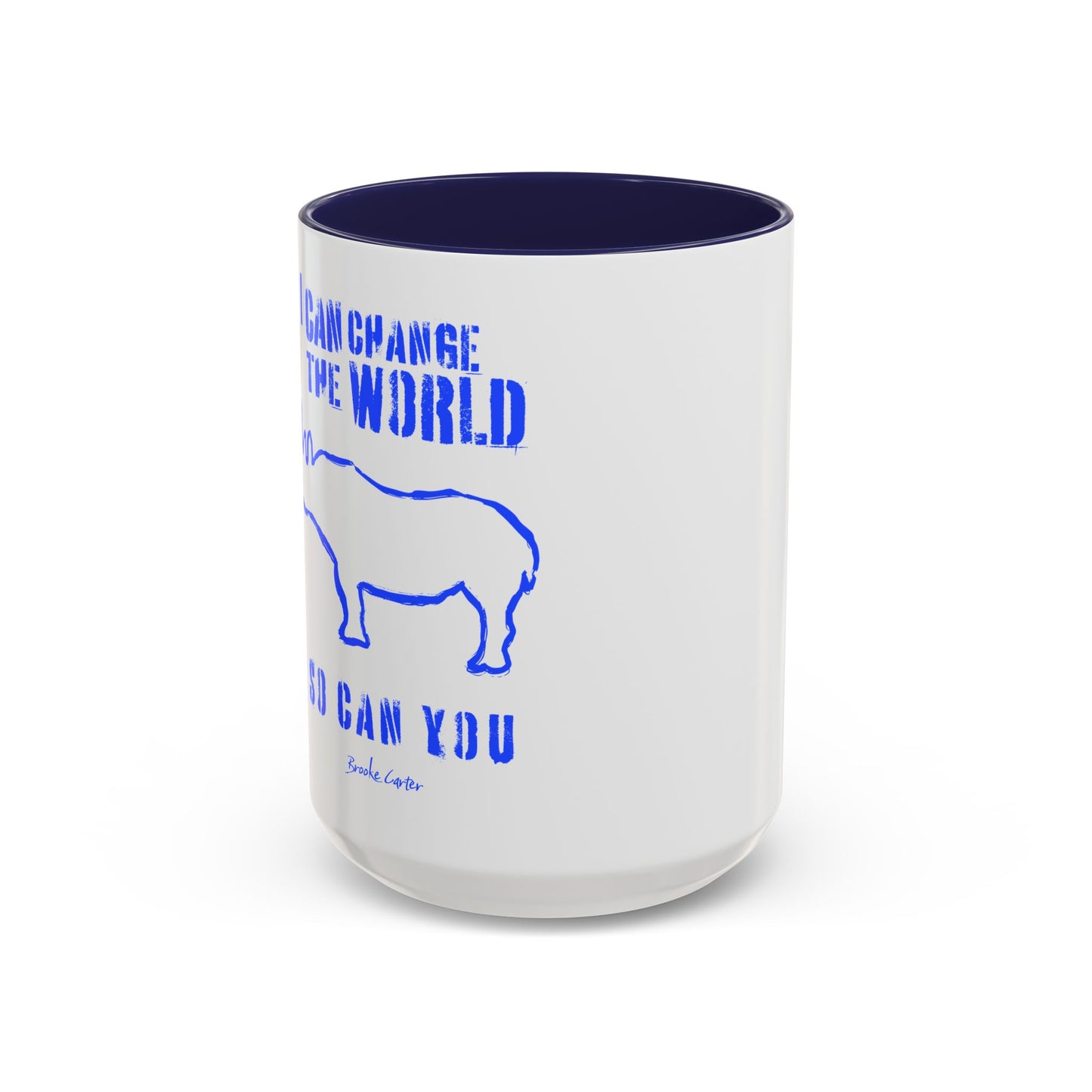 'I can change the world' (rhino) mug