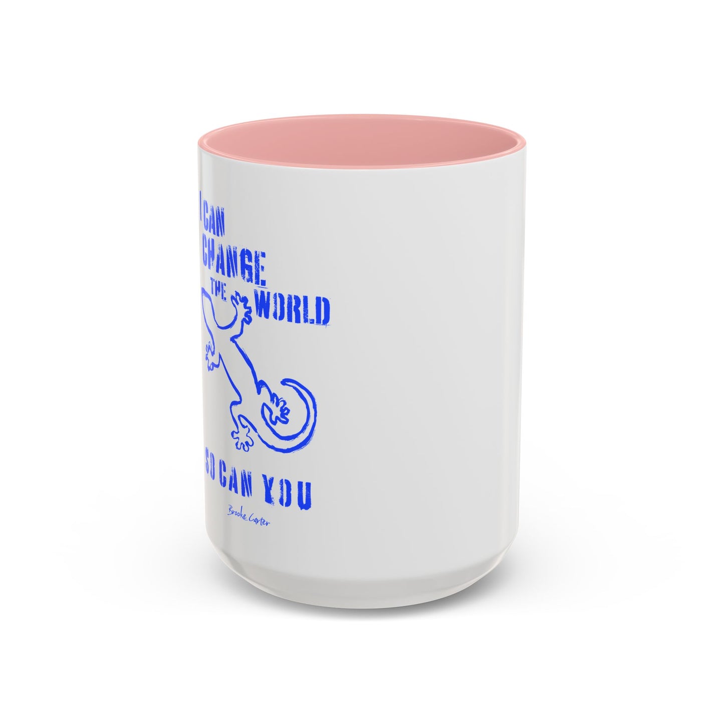 'I can change the world' (gecko) mug