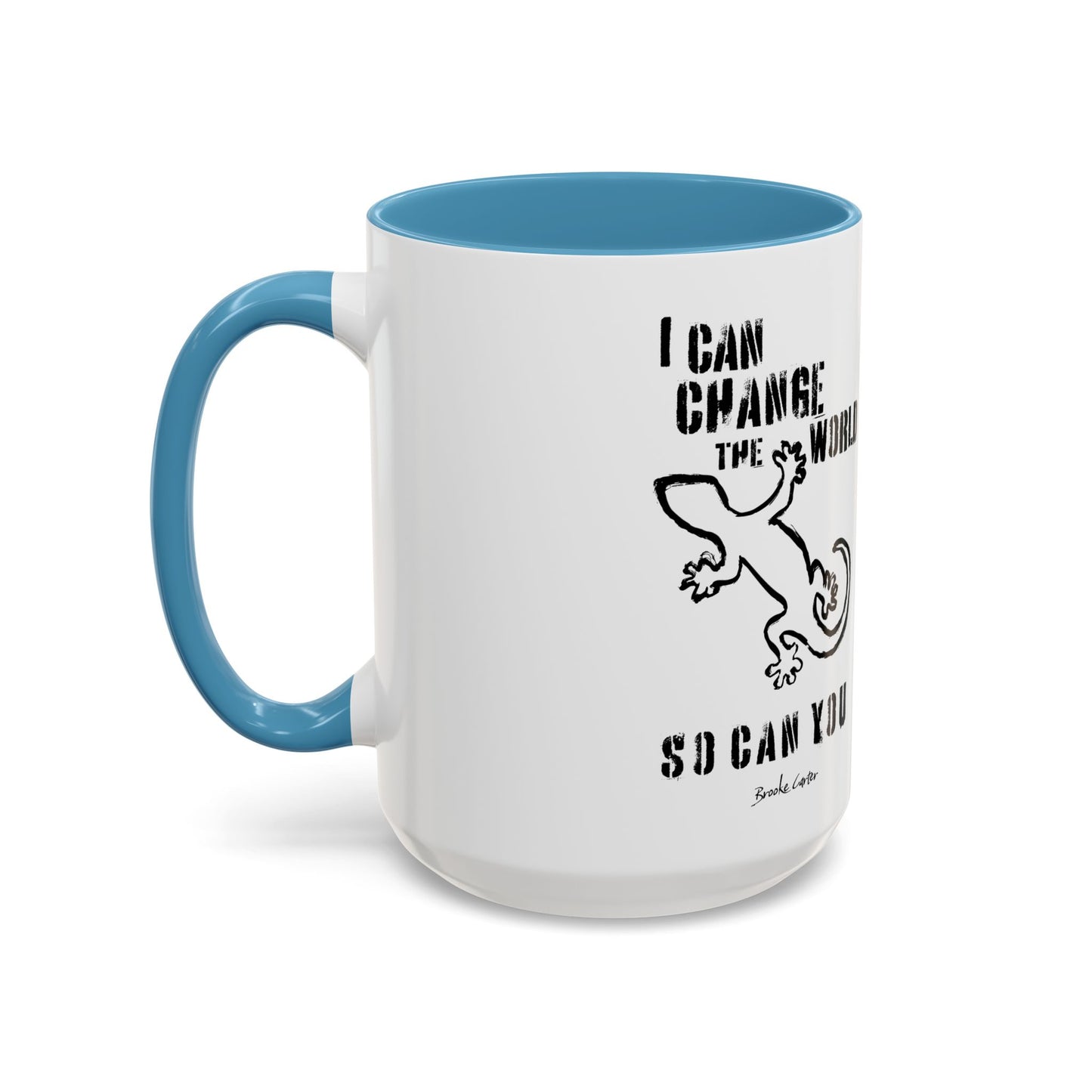 'I can change the world' (gecko) mug