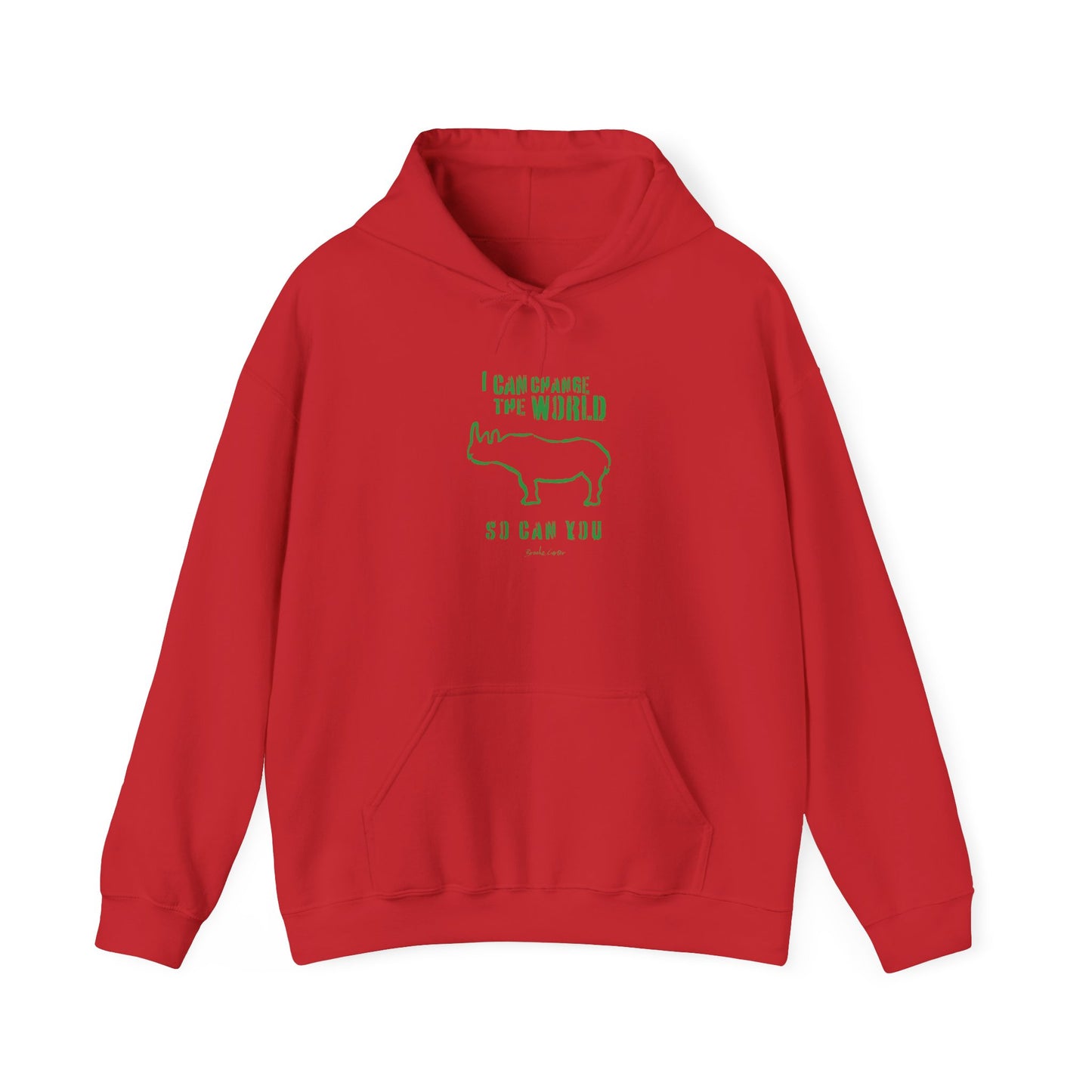 'I can change the world' (rhino) hoodie