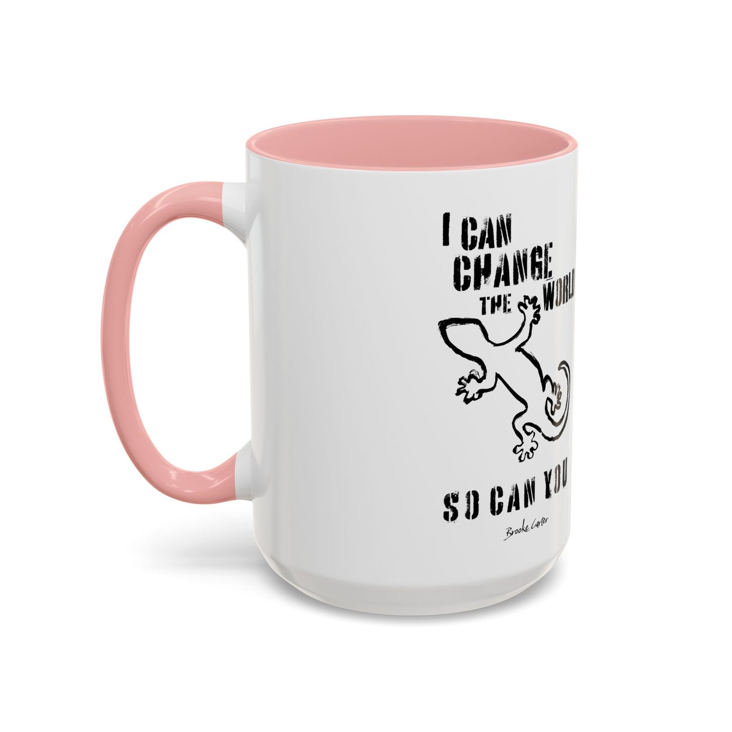 'I can change the world' (gecko) mug