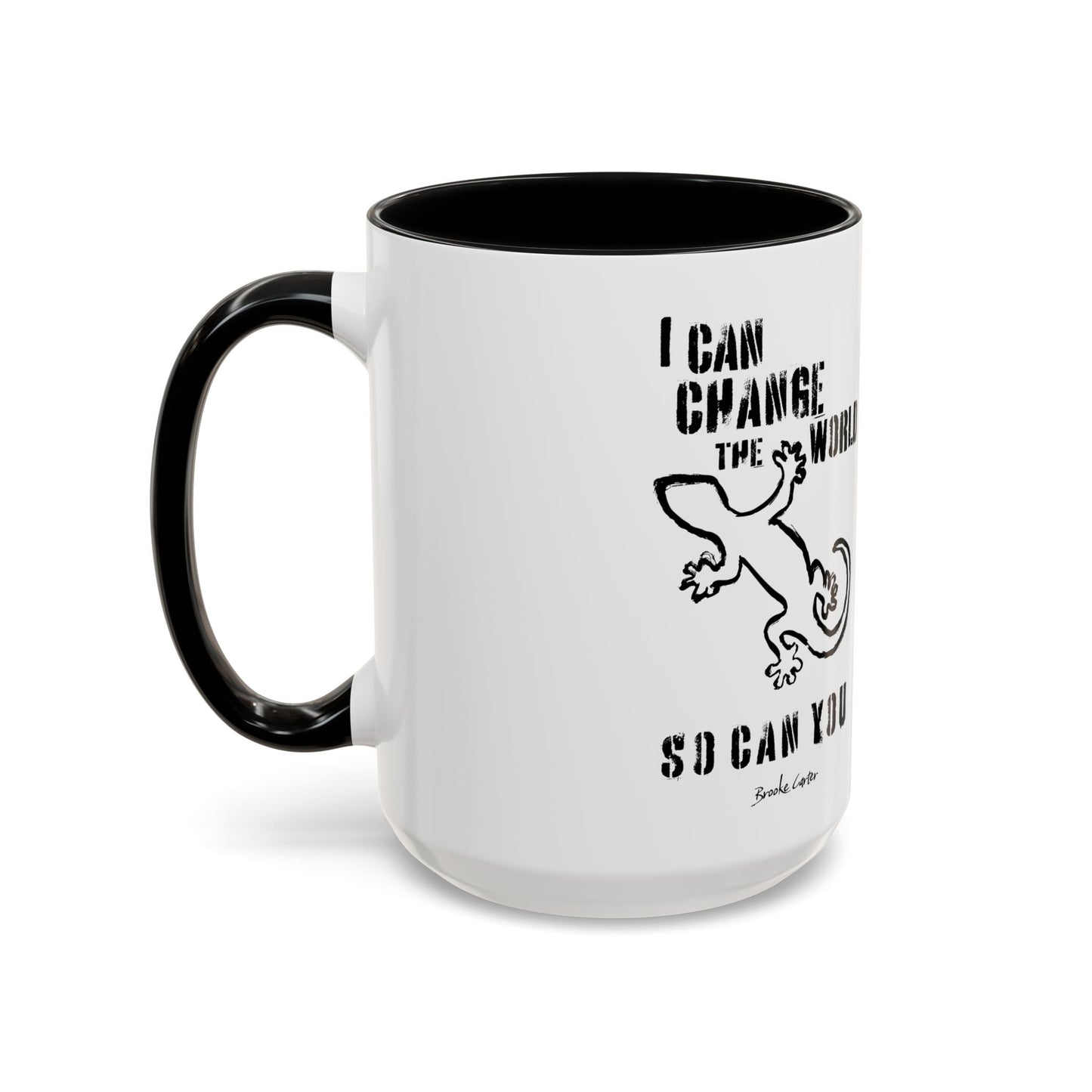 'I can change the world' (gecko) mug