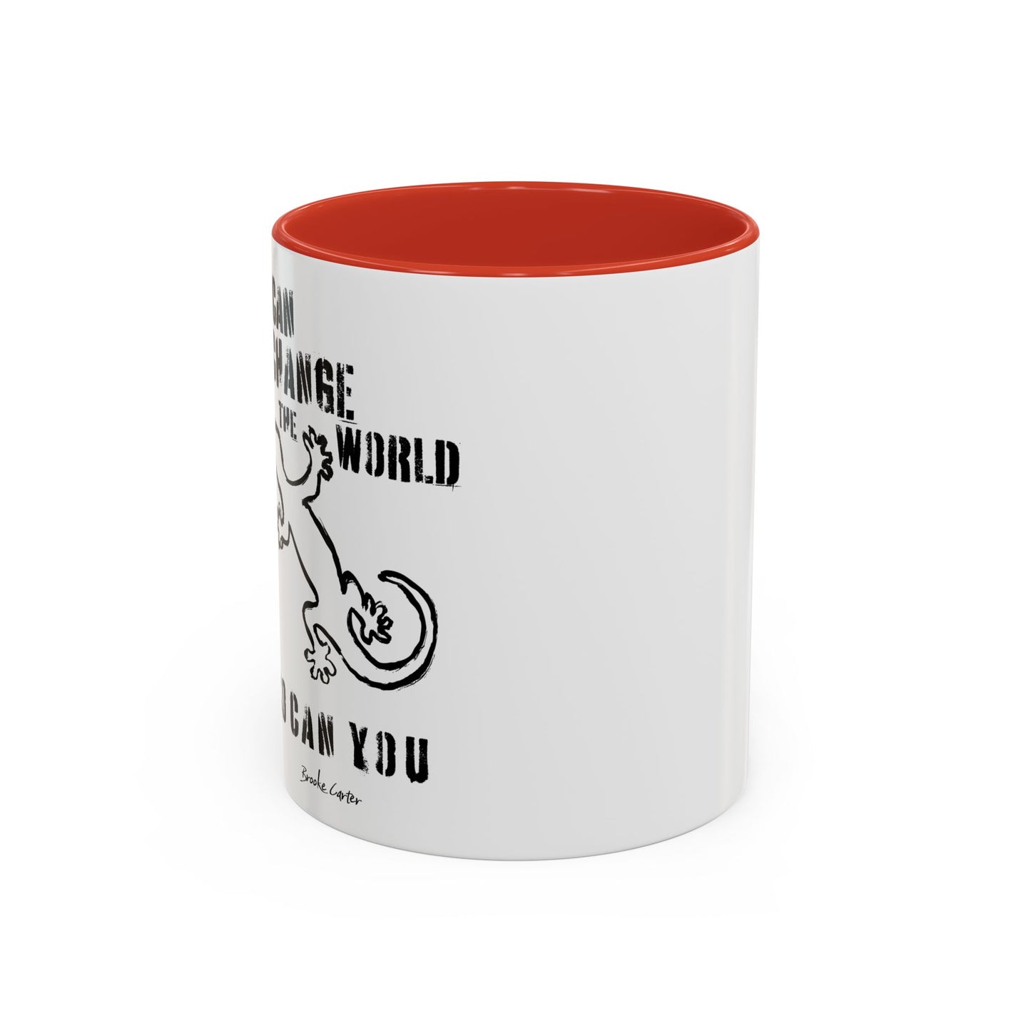 'I can change the world' (gecko) mug