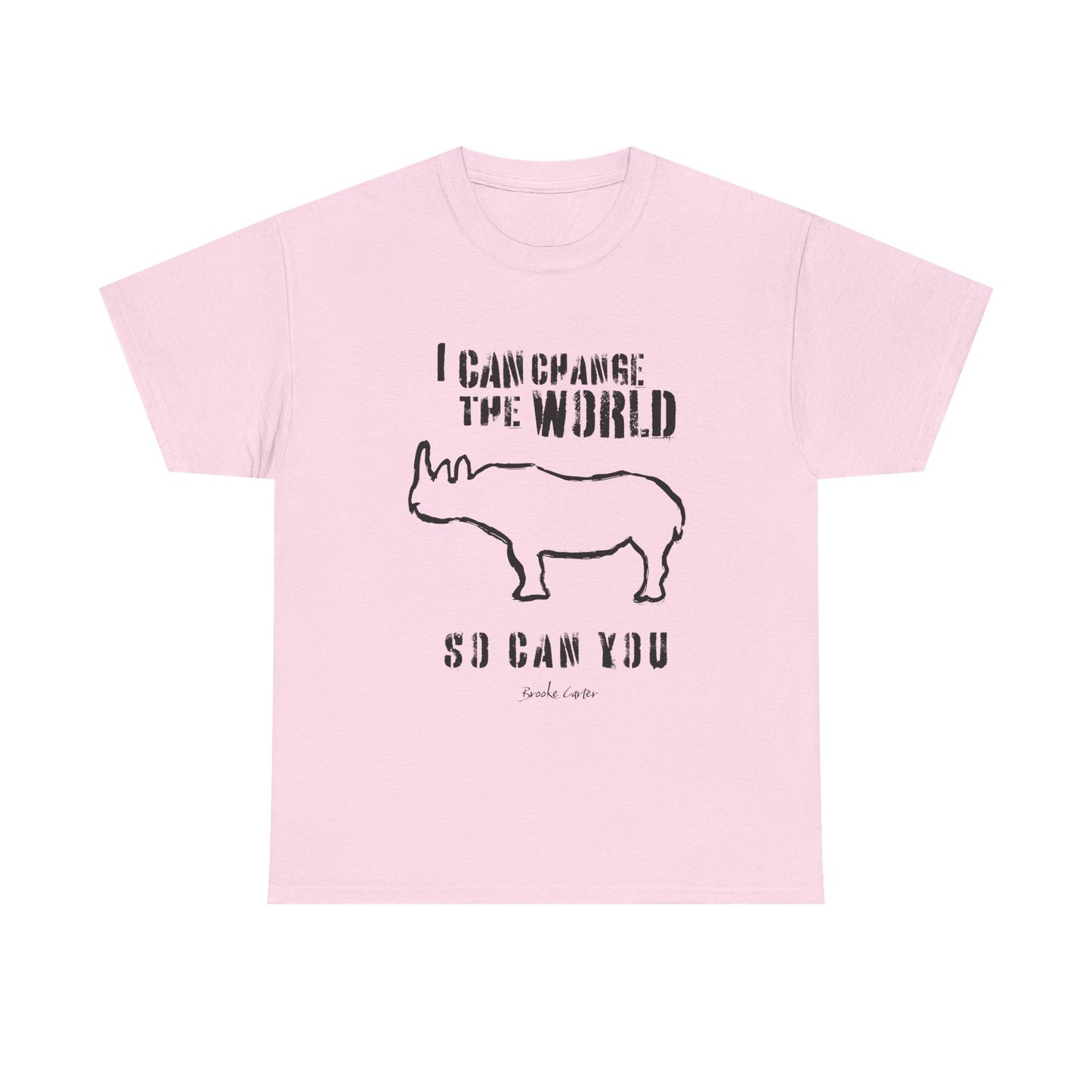 'I can change the world' (Rhino) Cotton Tee