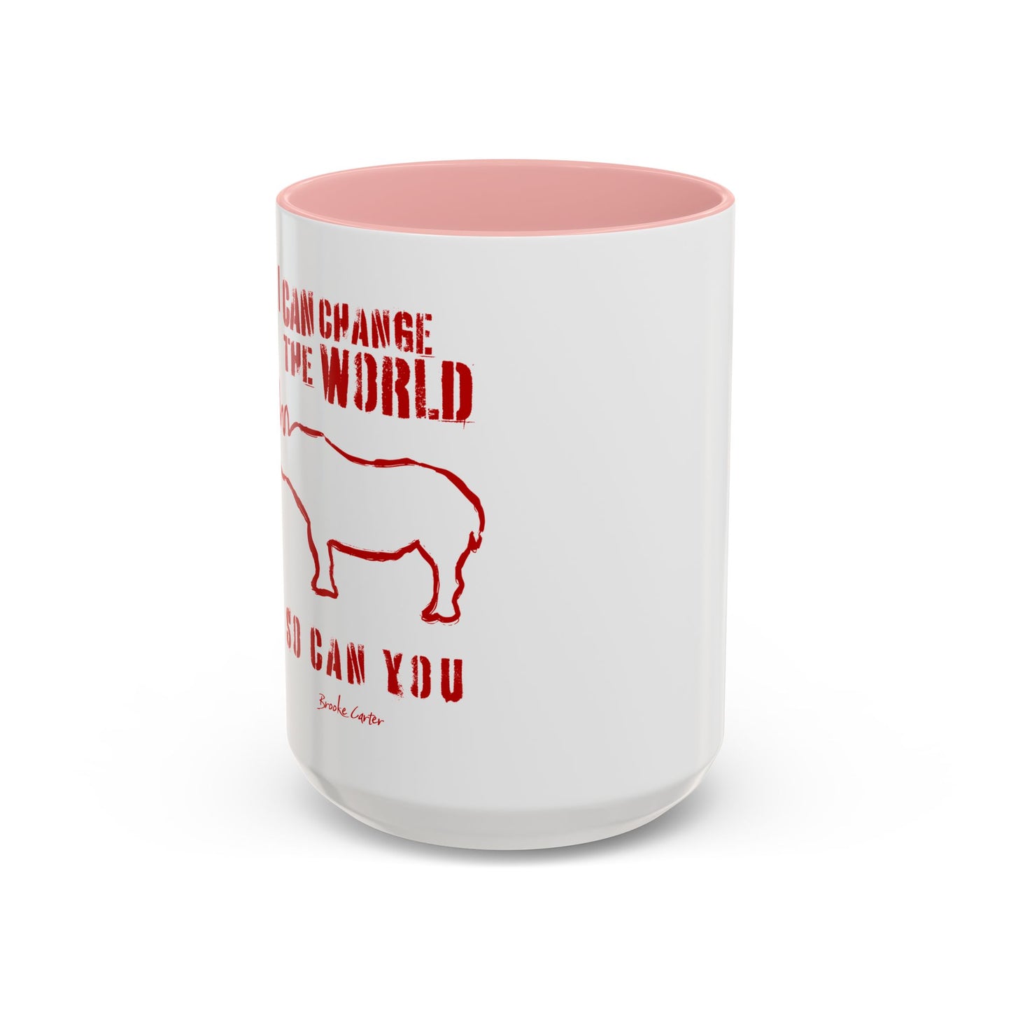 'I can change the world' (rhino) mug