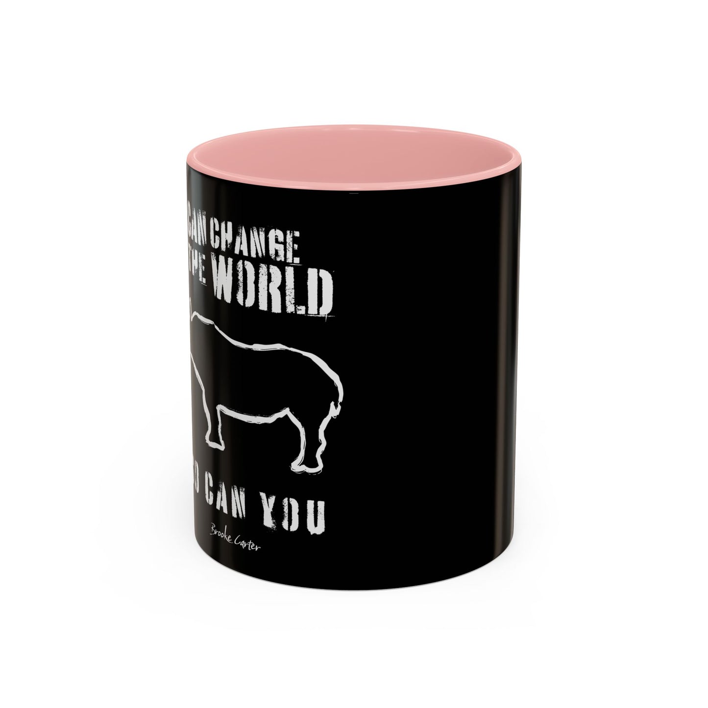'I can change the world' (rhino) mug