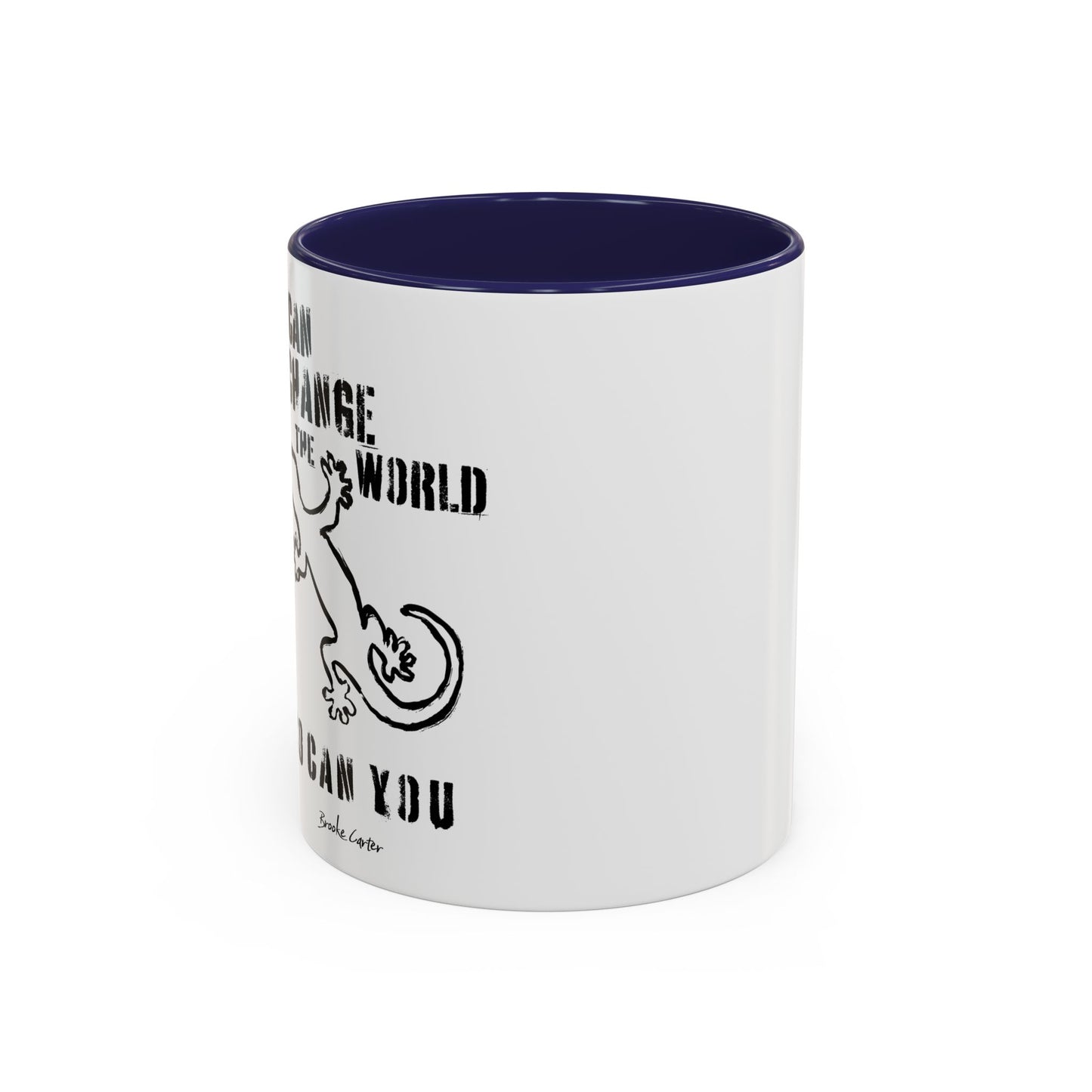'I can change the world' (gecko) mug