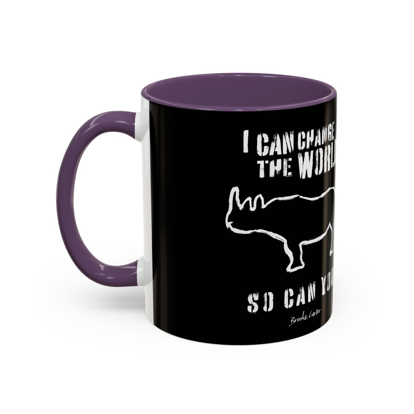 'I can change the world' (rhino) mug