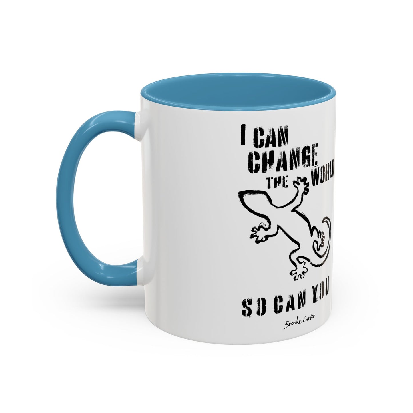 'I can change the world' (gecko) mug