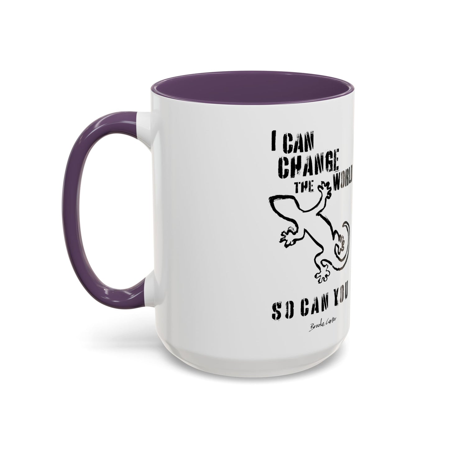 'I can change the world' (gecko) mug