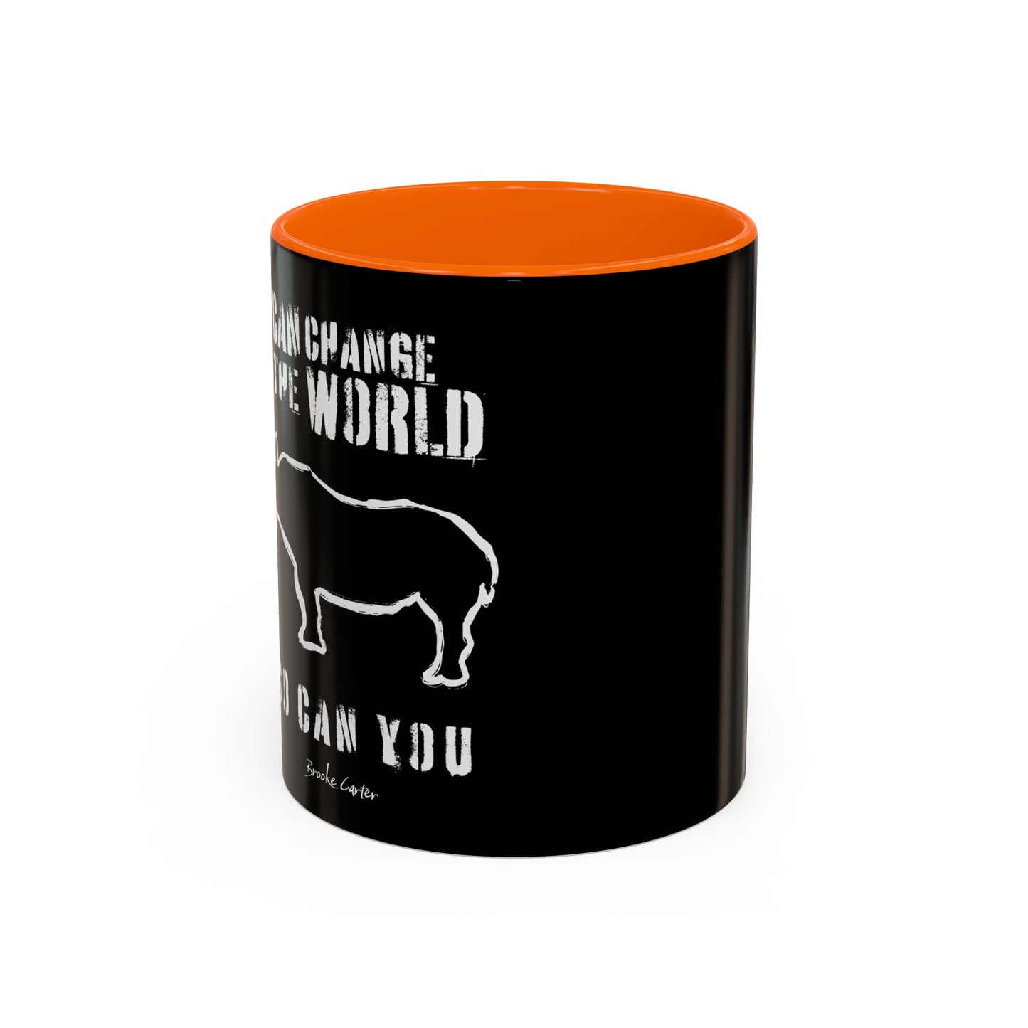 'I can change the world' (rhino) mug