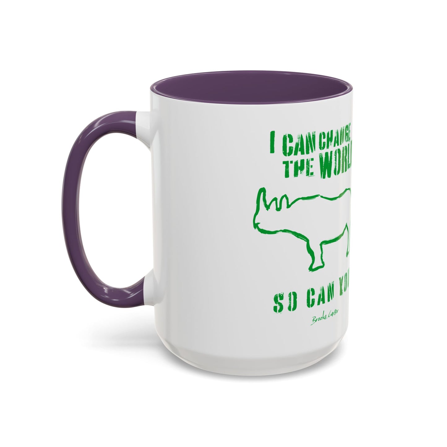 'I can change the world' (rhino) mug