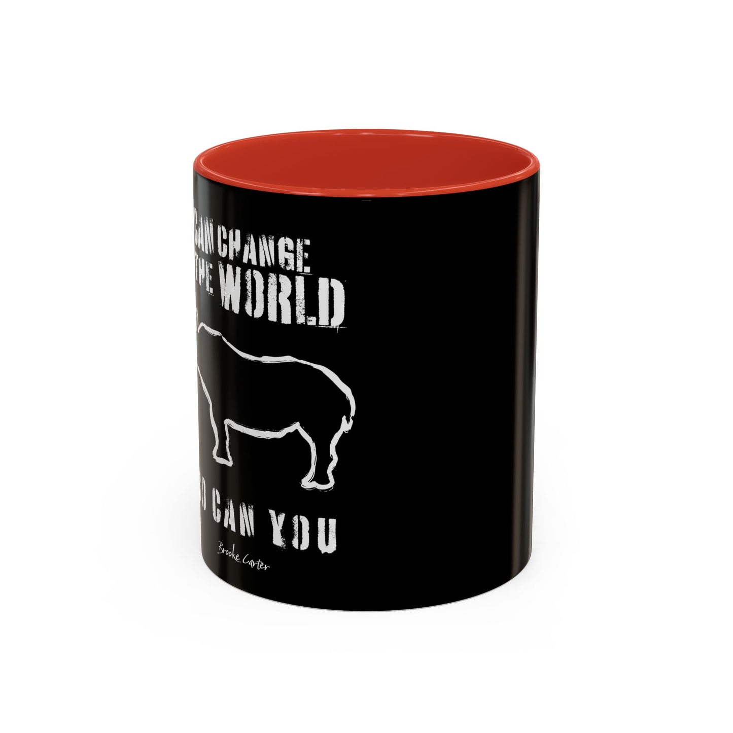 'I can change the world' (rhino) mug