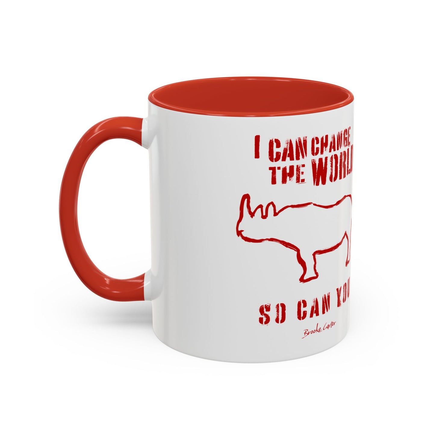 'I can change the world' (rhino) mug