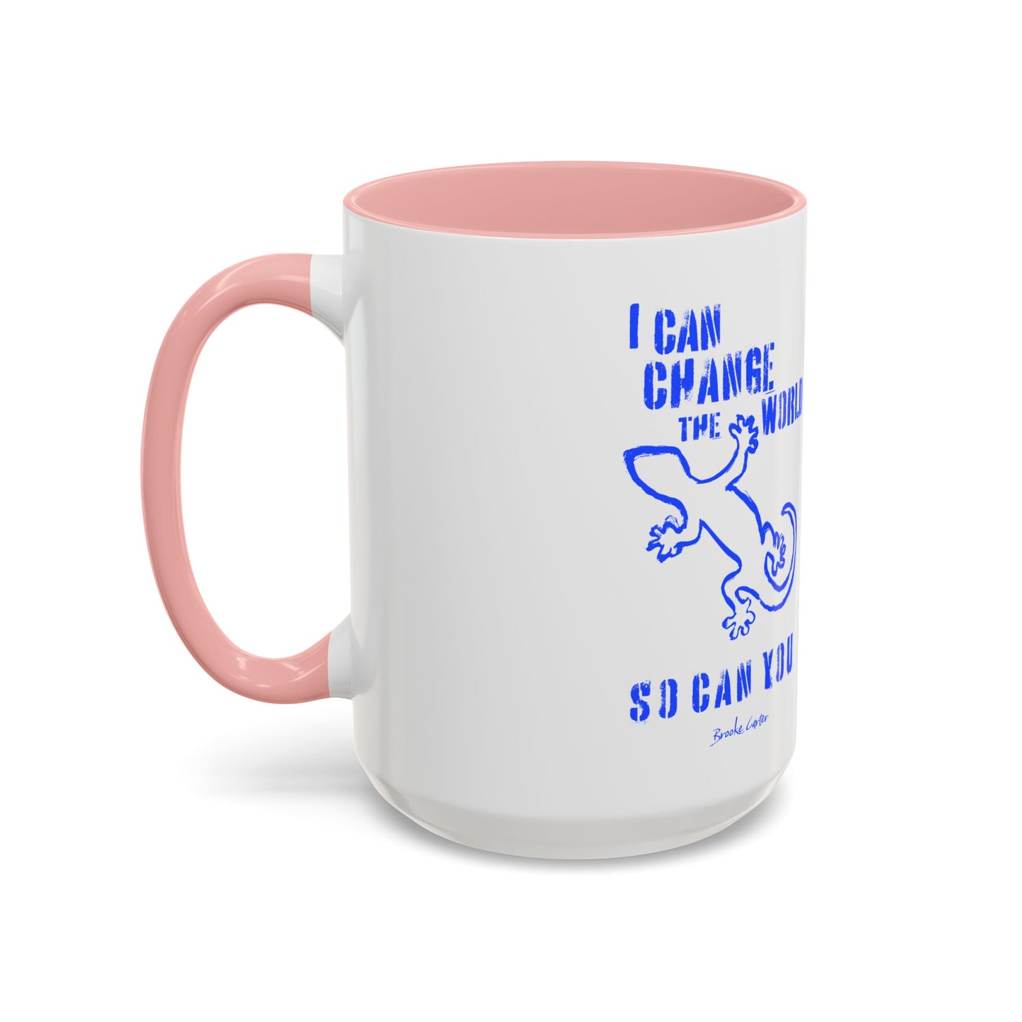 'I can change the world' (gecko) mug
