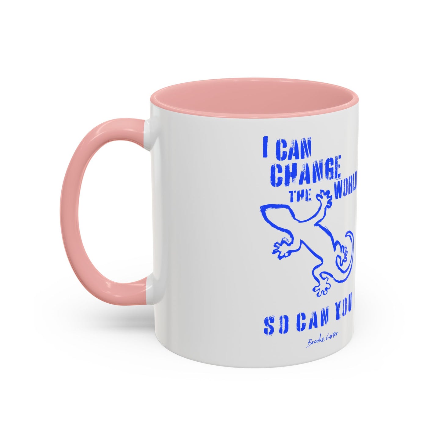 'I can change the world' (gecko) mug