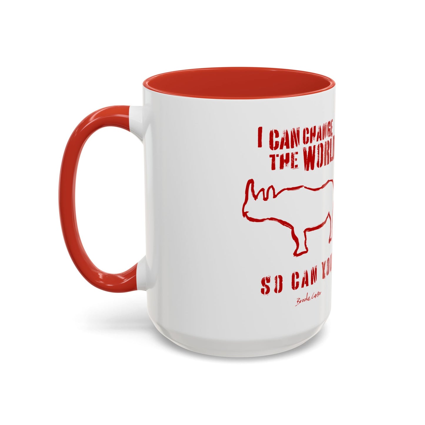 'I can change the world' (rhino) mug