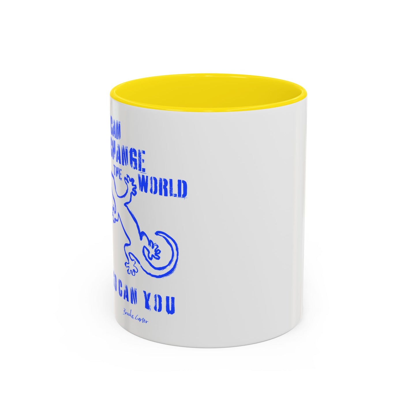 'I can change the world' (gecko) mug