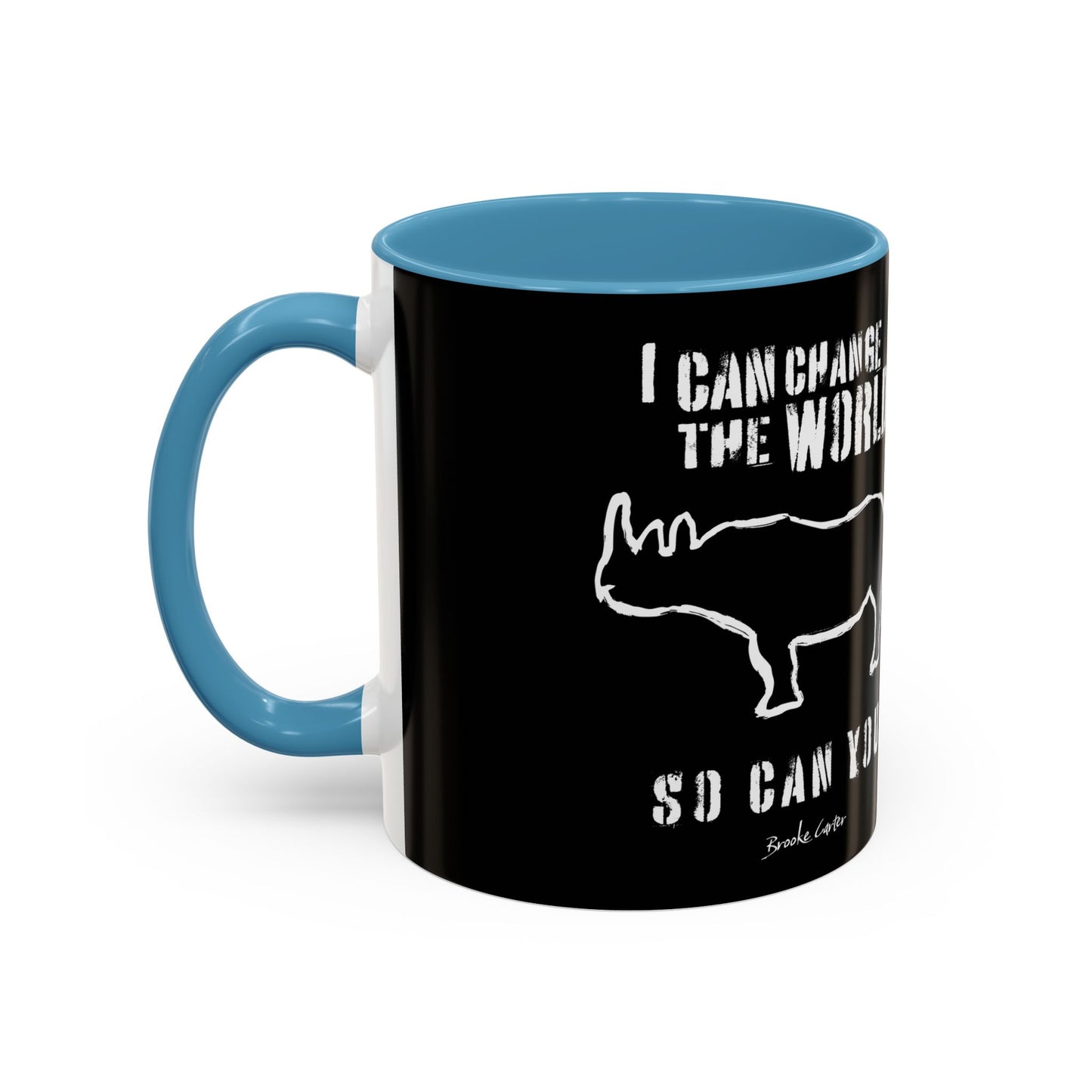 'I can change the world' (rhino) mug