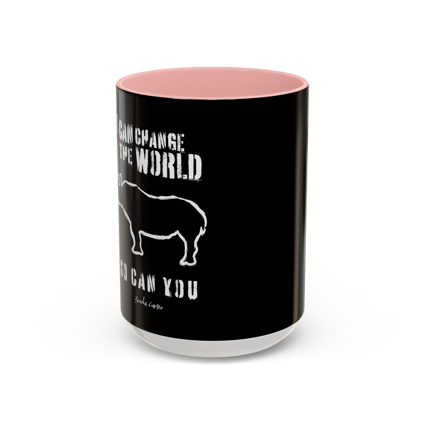 'I can change the world' (rhino) mug