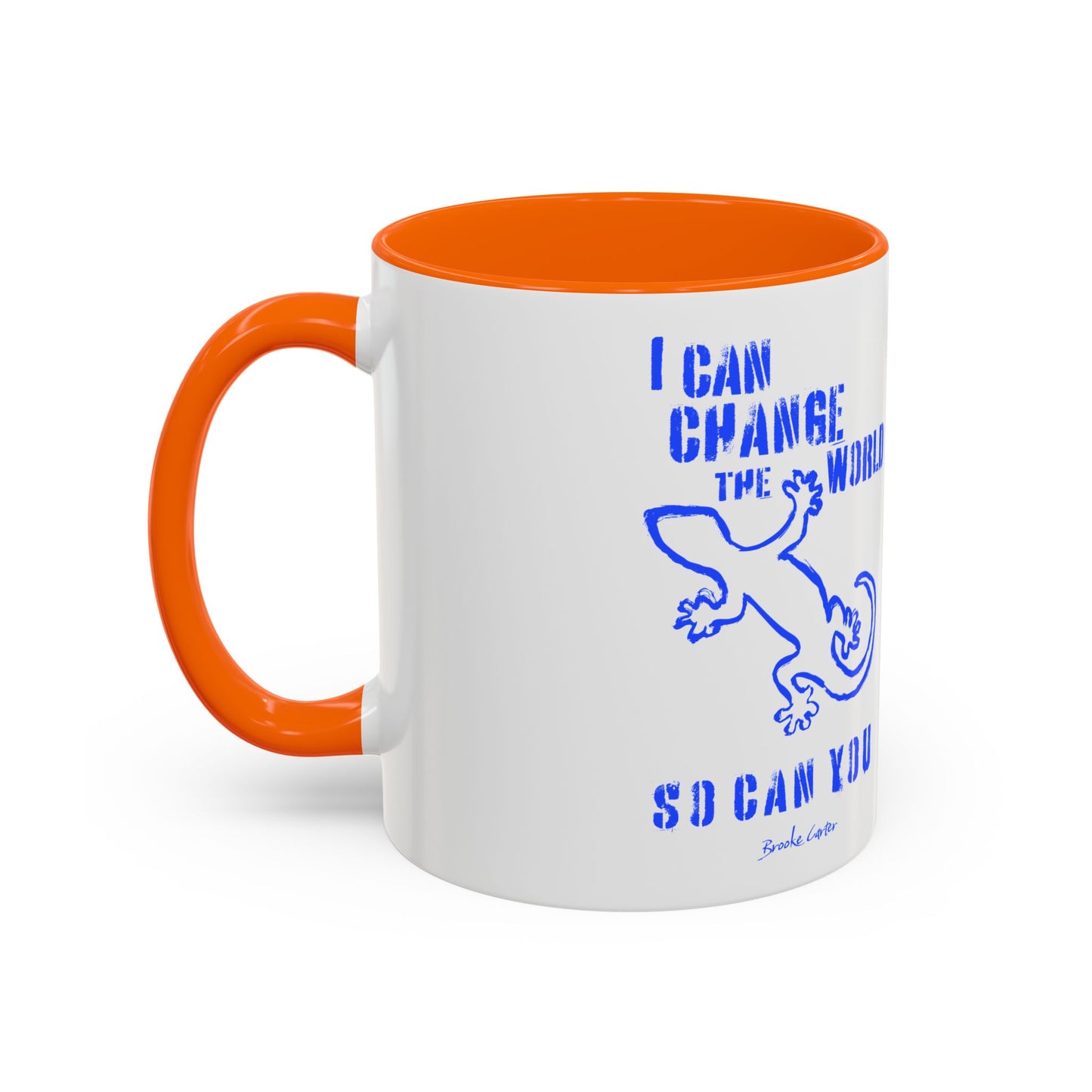 'I can change the world' (gecko) mug