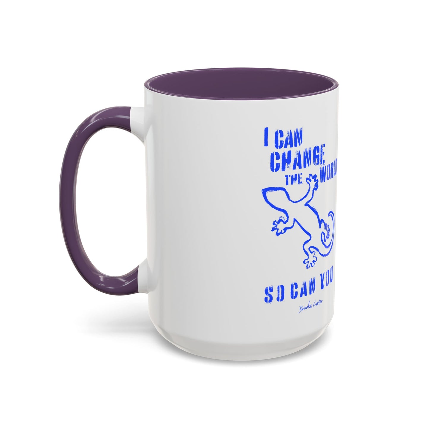 'I can change the world' (gecko) mug