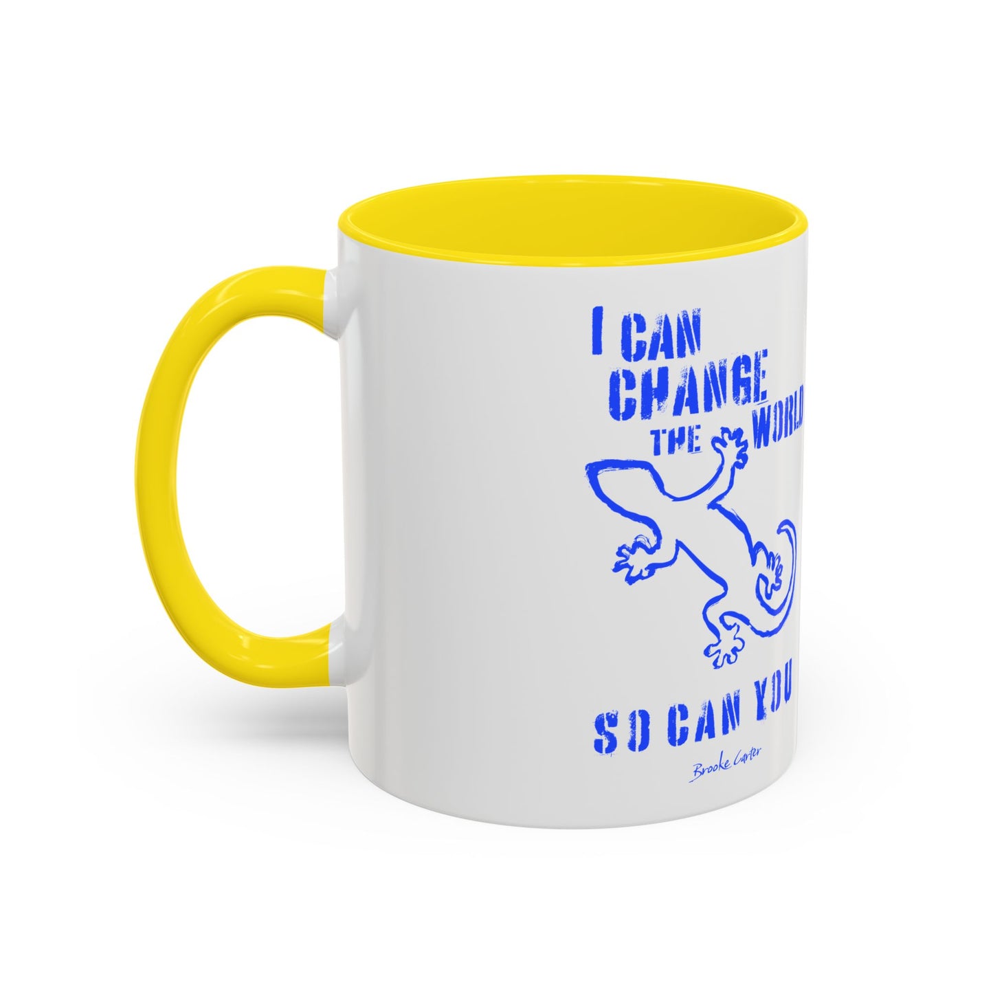 'I can change the world' (gecko) mug