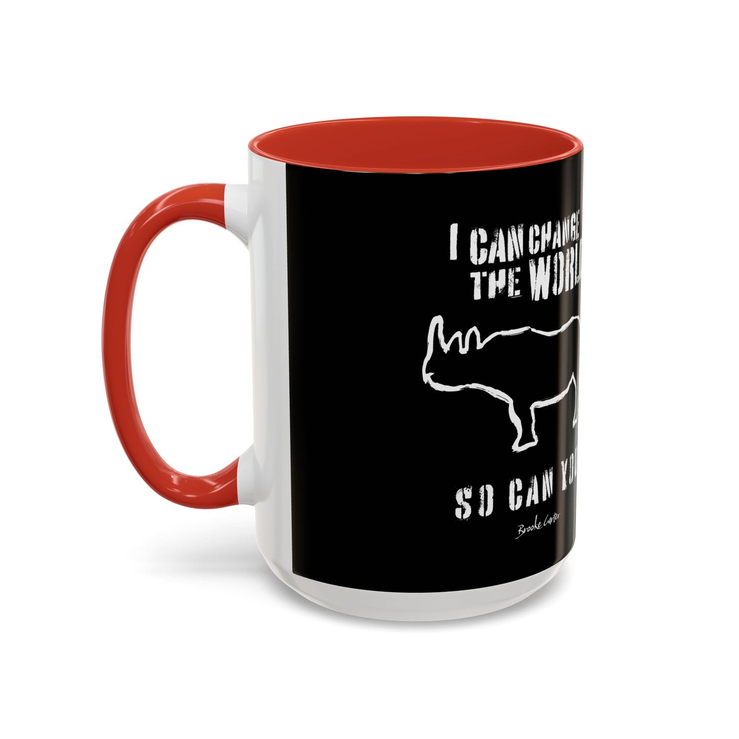 'I can change the world' (rhino) mug