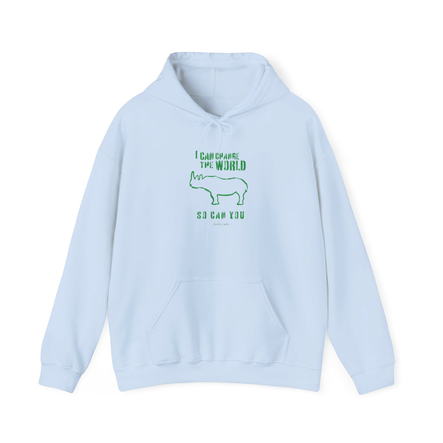 'I can change the world' (rhino) hoodie