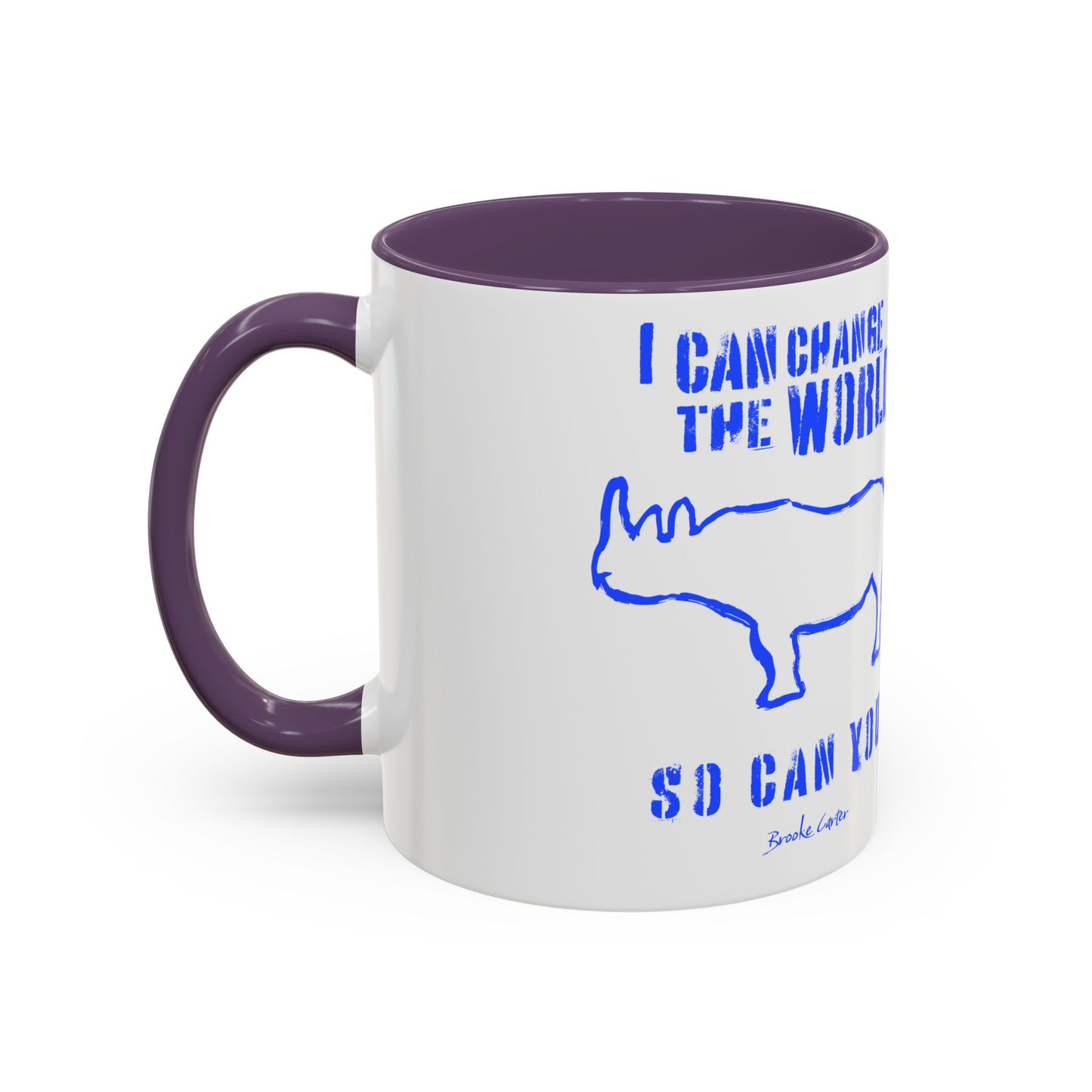 'I can change the world' (rhino) mug