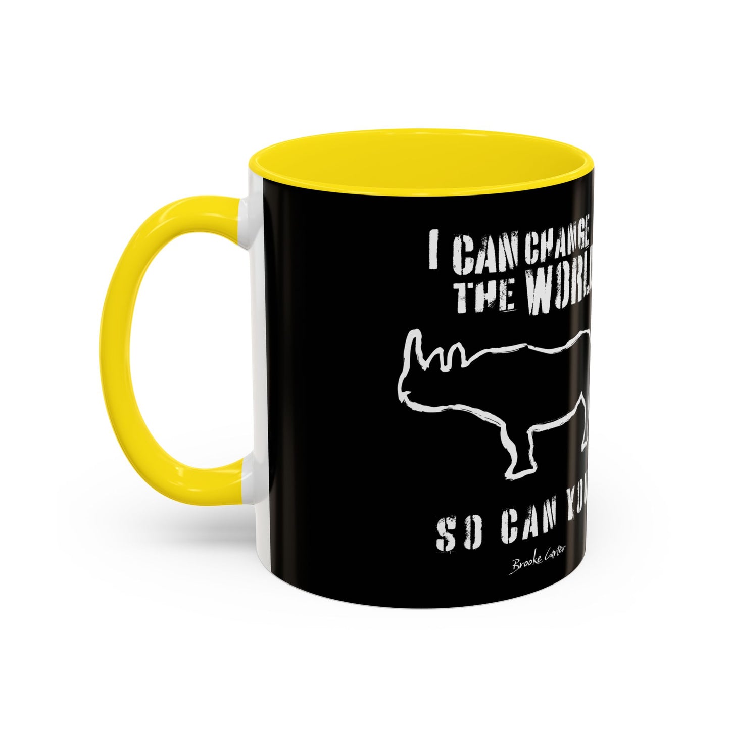'I can change the world' (rhino) mug