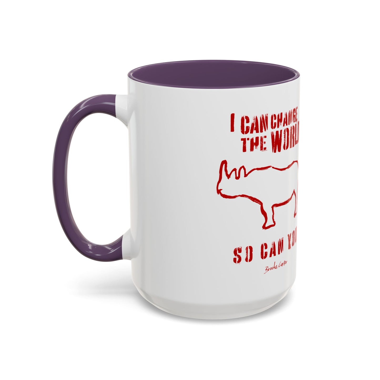 'I can change the world' (rhino) mug