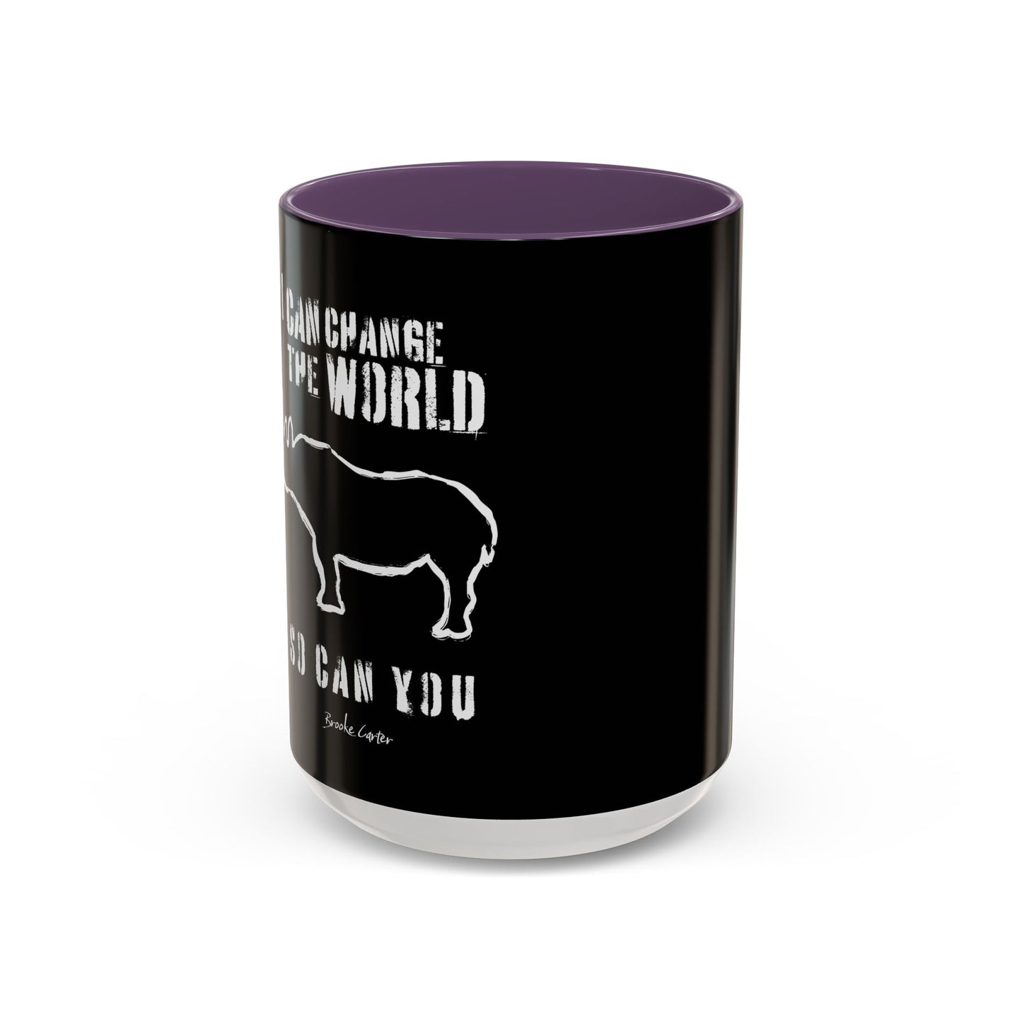 'I can change the world' (rhino) mug