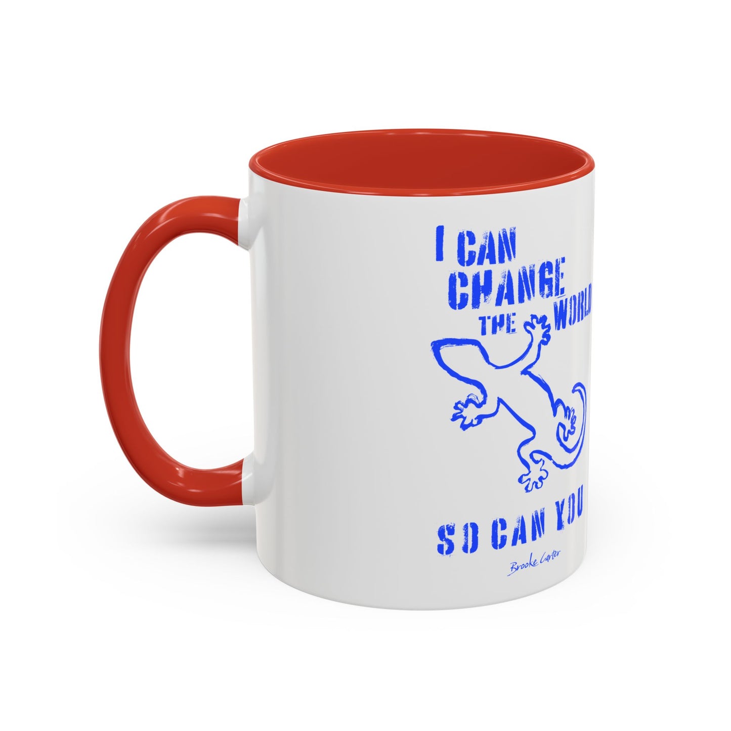 'I can change the world' (gecko) mug