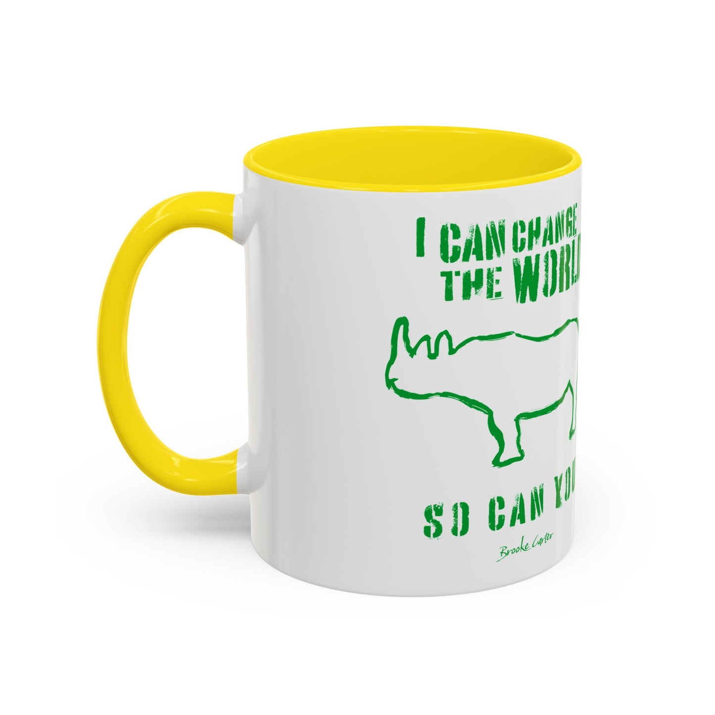 'I can change the world' (rhino) mug