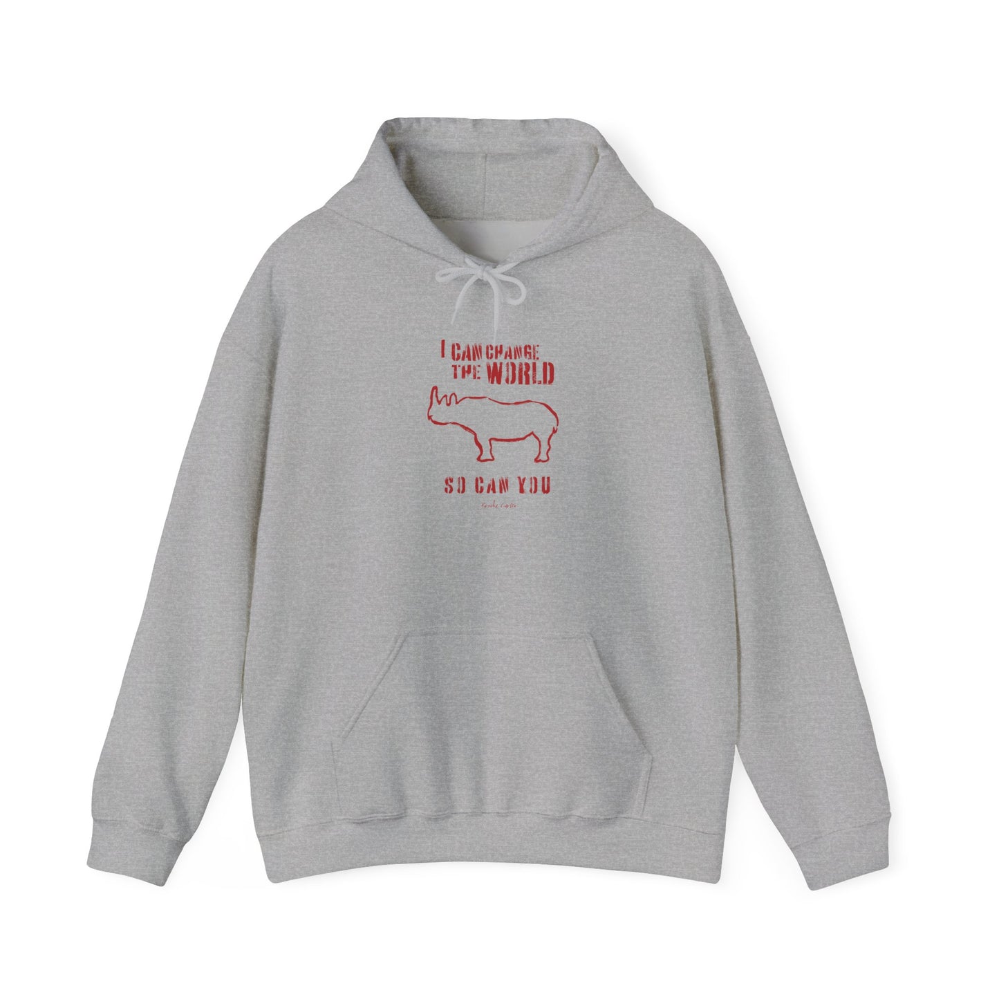 'I can change the world' (rhino) hoodie